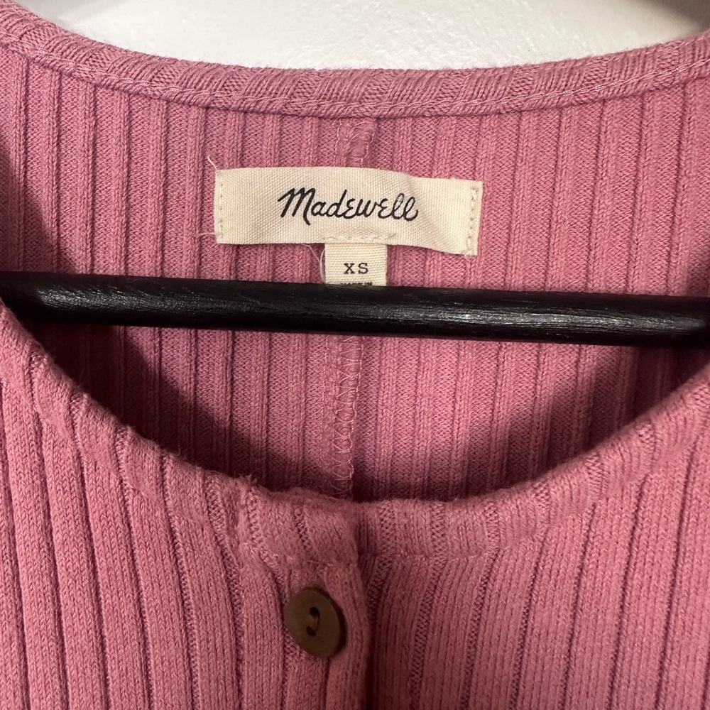Madewell Ribbed Button-Front Dress - Picture 5 of 5